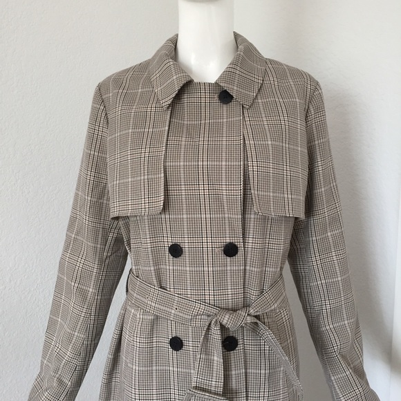 Burberry style check trench coat - Picture 4 of 7